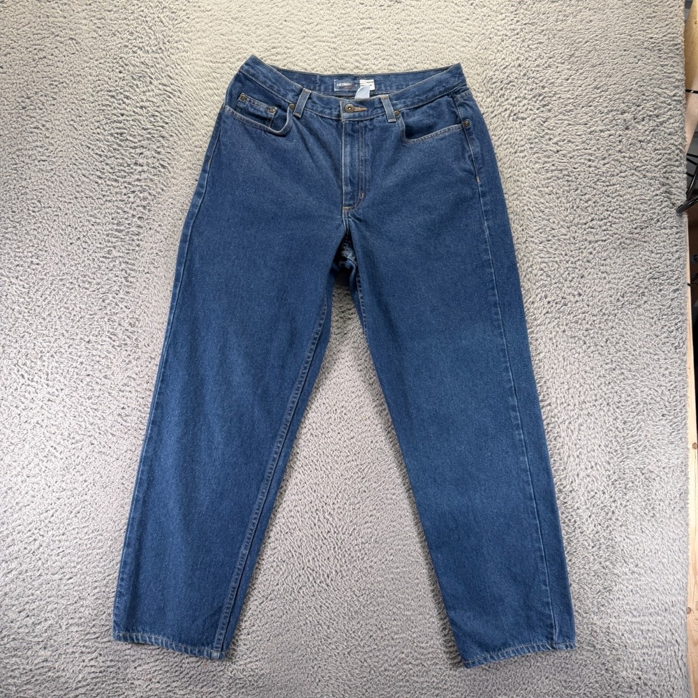 Liz Claiborne Jeans Womens 12 Blue Cotton Denim Straight Relaxed Travel Workwear